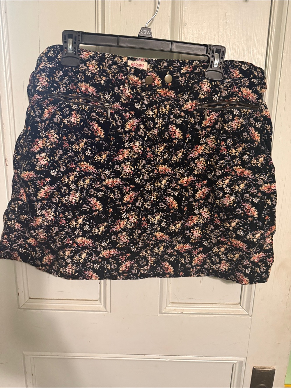 Mossimo Supply Co. Black Mini Skirt with Pink Floral Print